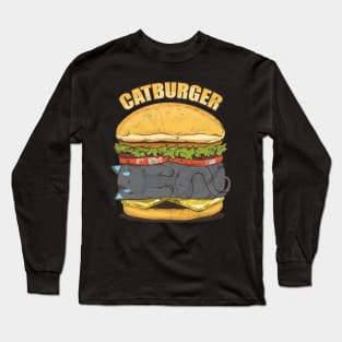 Cat Burger Kitty Cat Lady Gift Long Sleeve T-Shirt